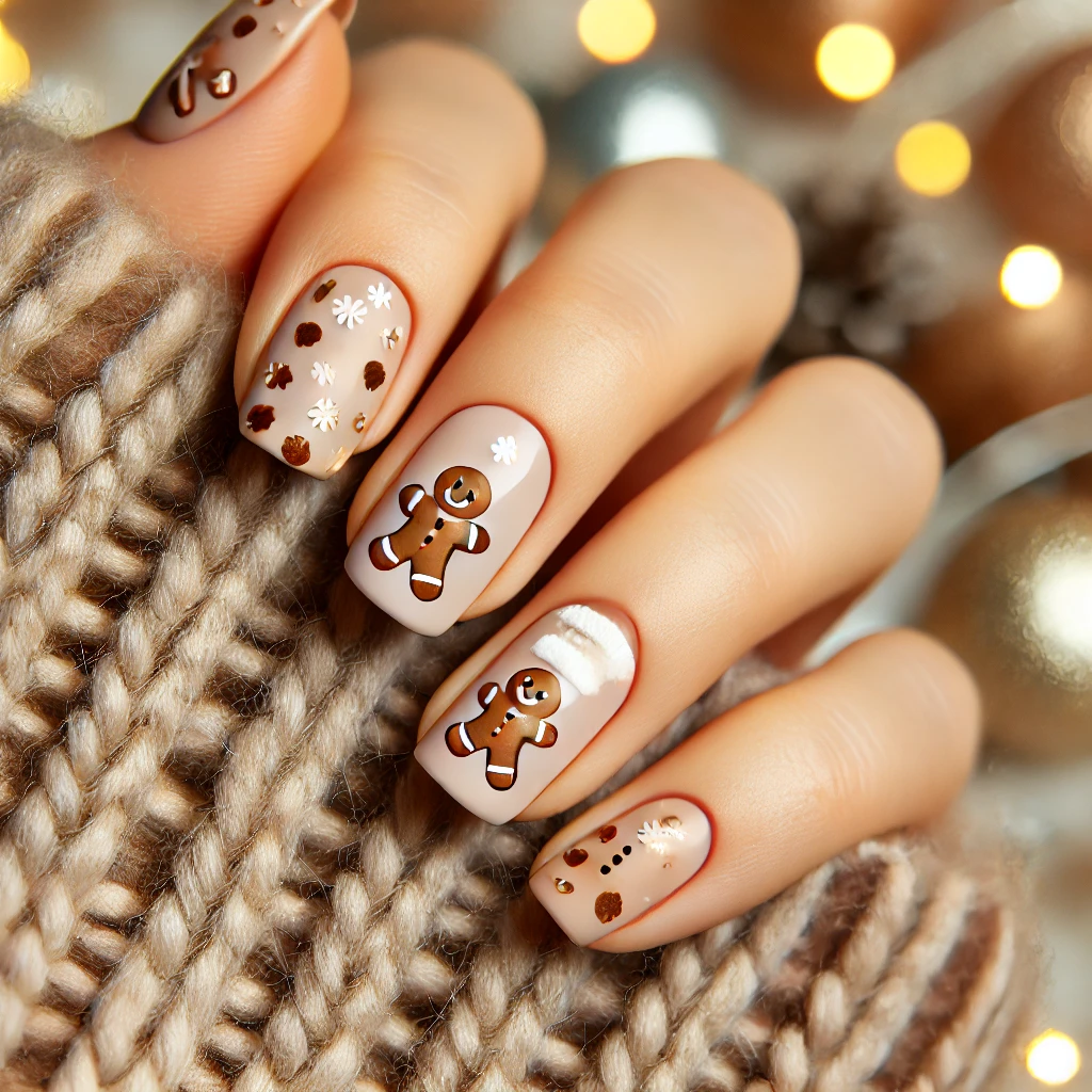 Gingerbread Man Nails.