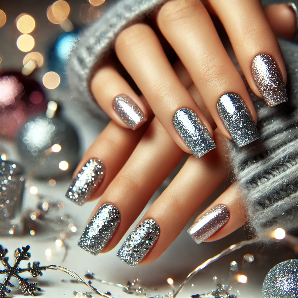 Glittery Silver