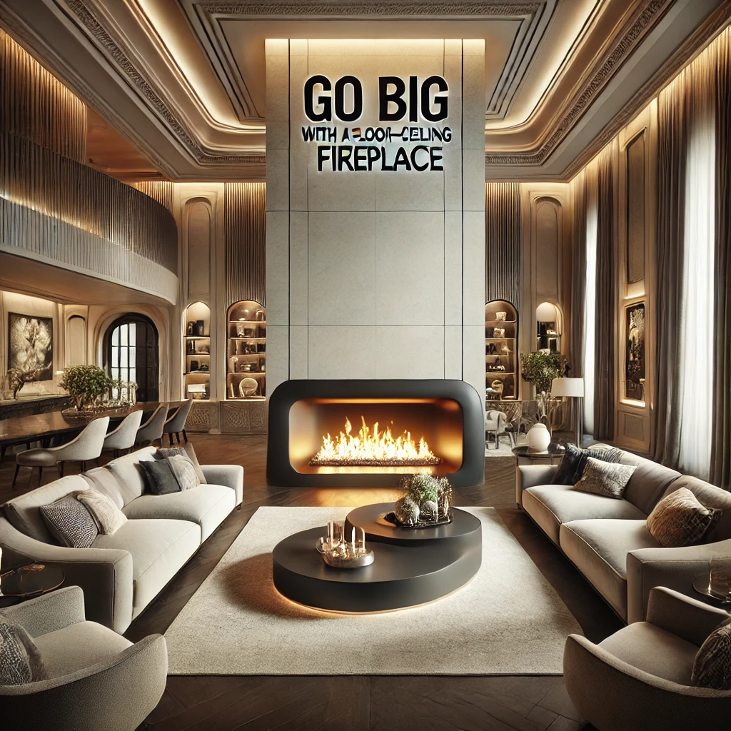 Go Big with a Floor-to-Ceiling Fireplace