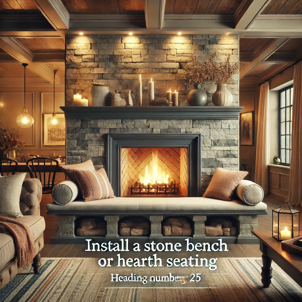 Install a Stone Bench or Hearth Seating