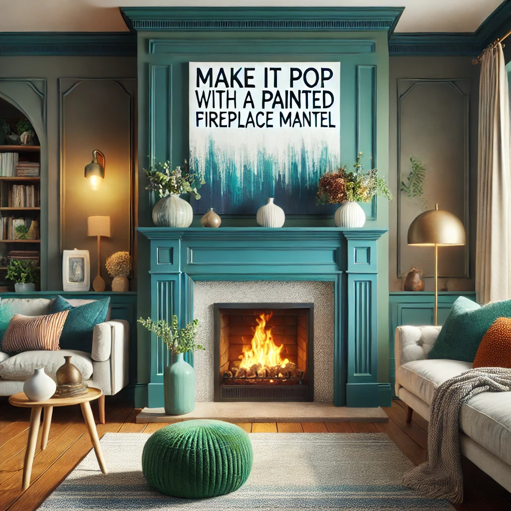 Make It Pop with a Painted Fireplace Mantel