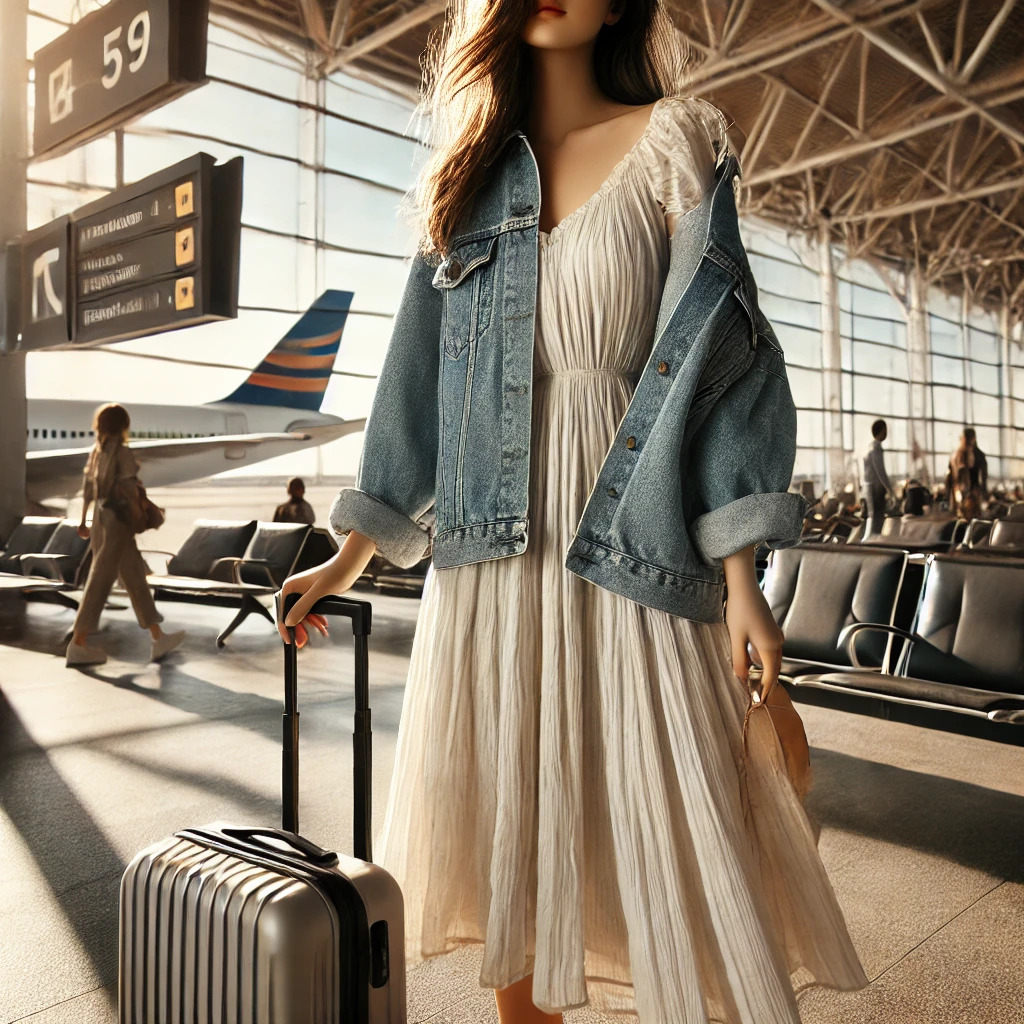 Midi Dress and Denim Jacket