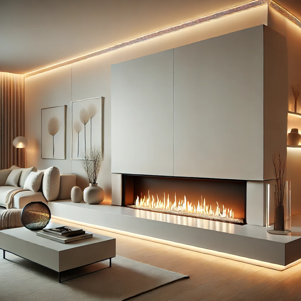 Modern Minimalism with a Linear Gas Fireplace