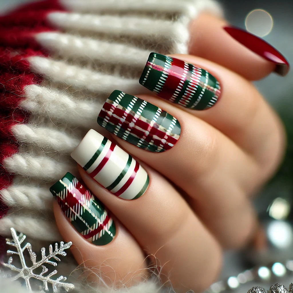 Plaid Patterns in Red and Green.