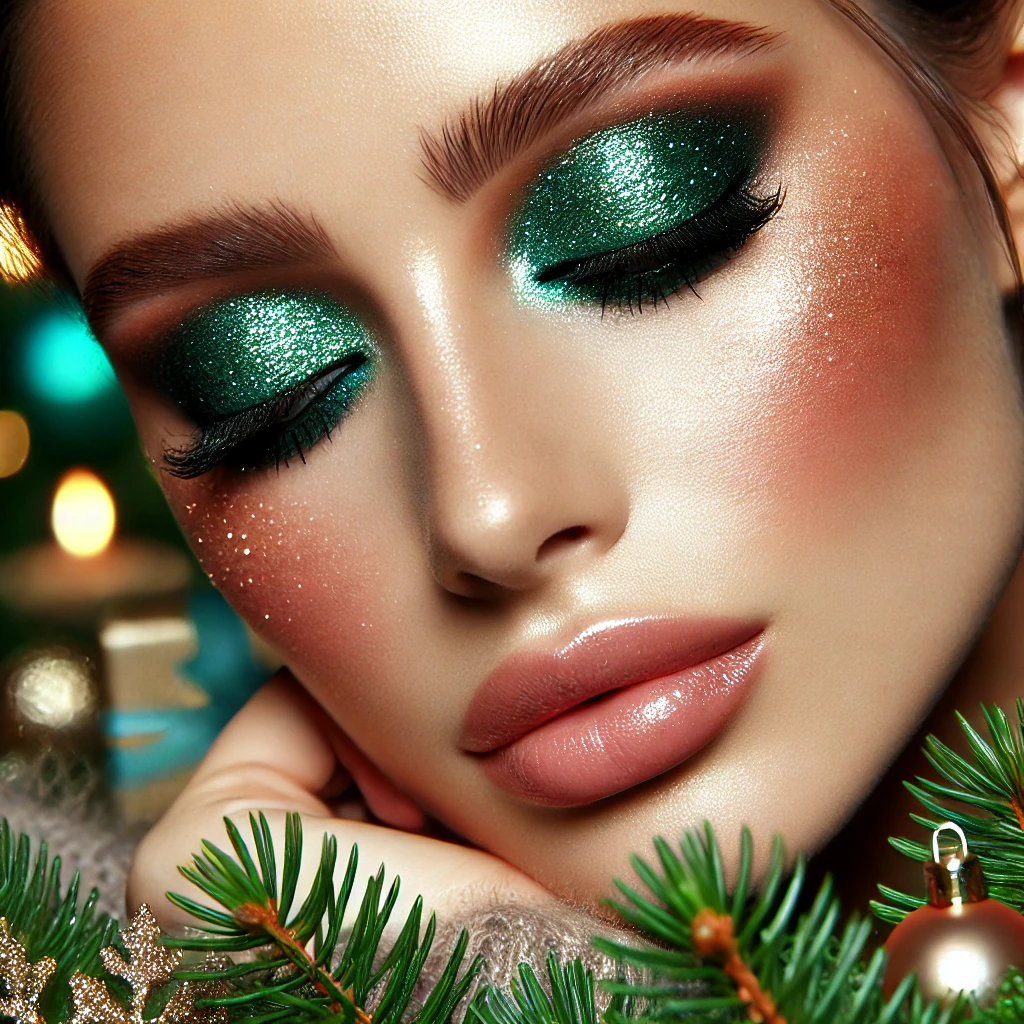 Shimmering Green Eyeshadow.