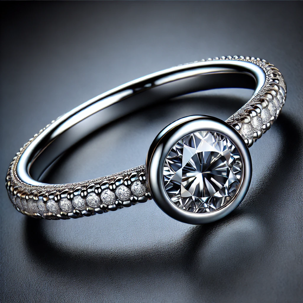 Bezel-Set Diamond Ring Sleek and Secure