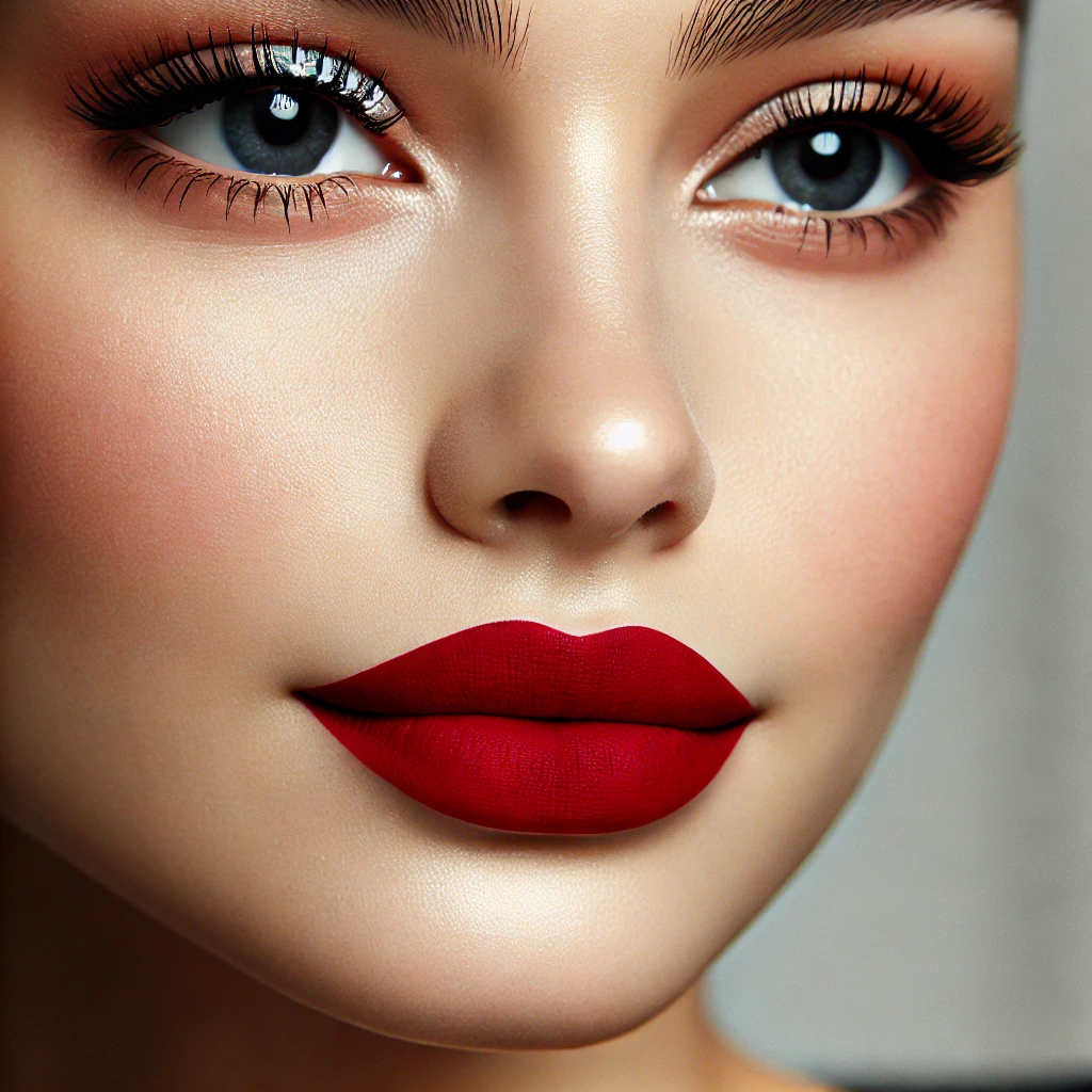 Classic Red Lip with Minimal Eye Makeup