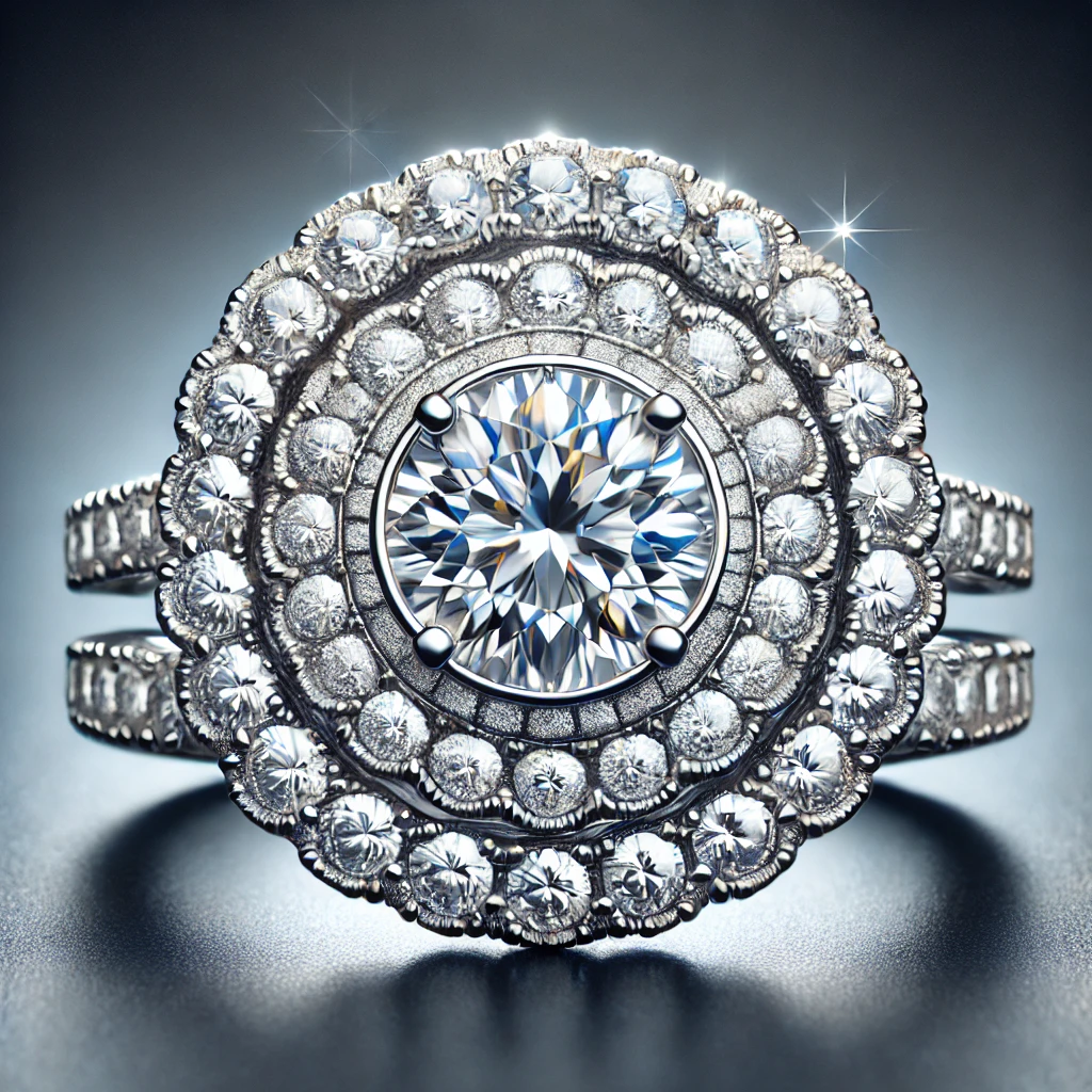 Double Halo Diamond Ring Twice the Sparkle