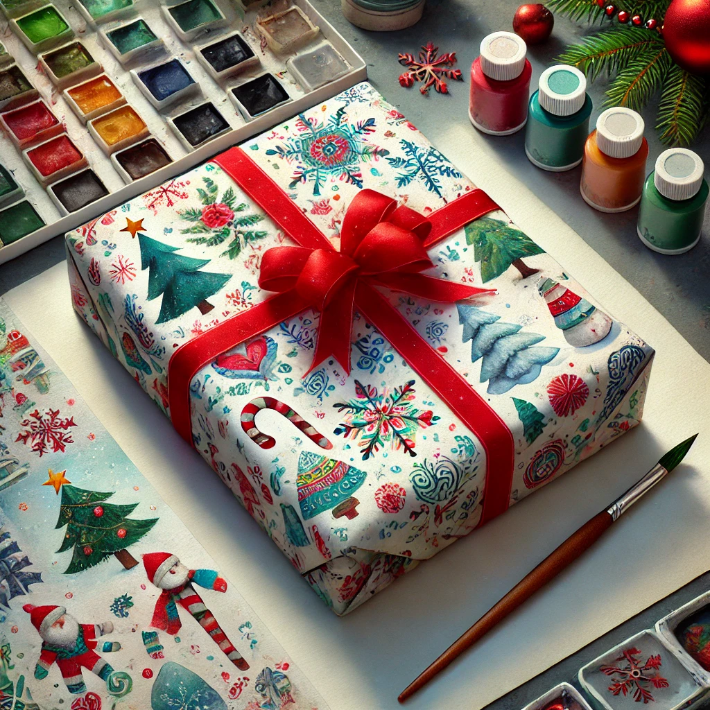 Hand-Painted Wrapping Paper