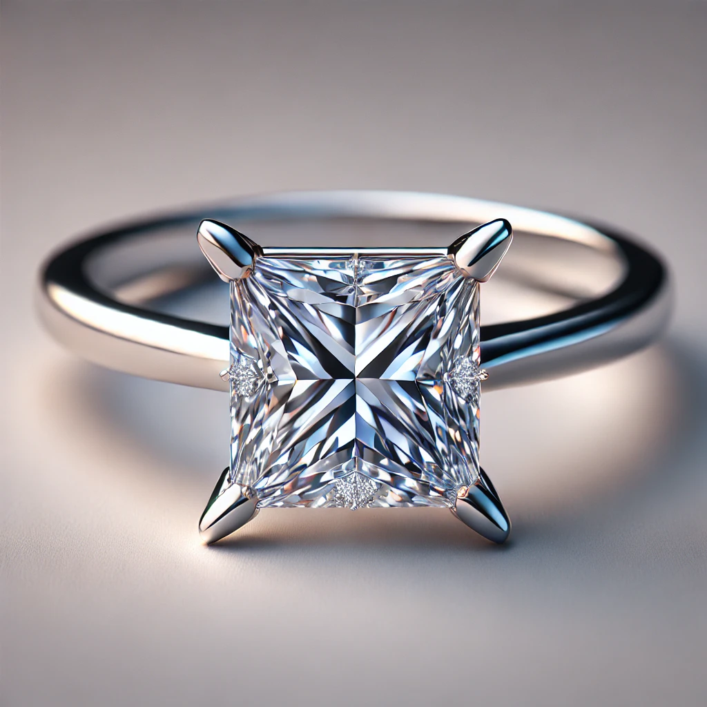 Princess-Cut Diamond Ring Modern and Chic