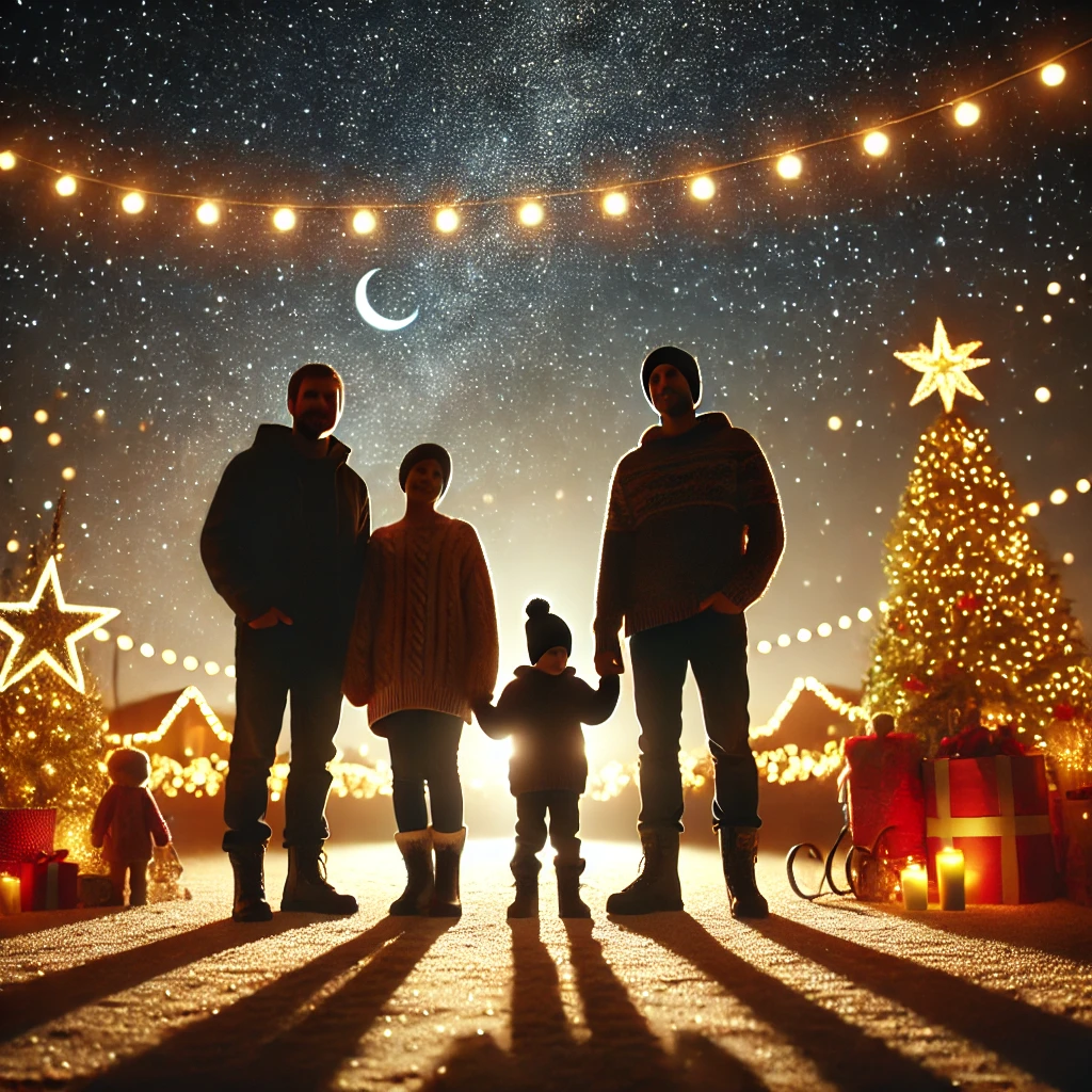 Starry Night Family Silhouette