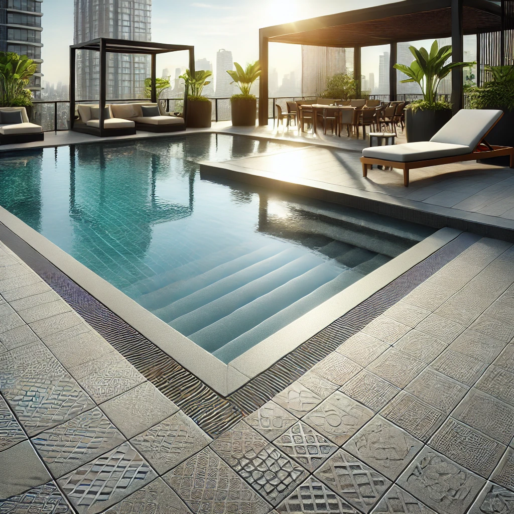 Terrace Pool Area Anti-Slip Tiles for Safety and Style