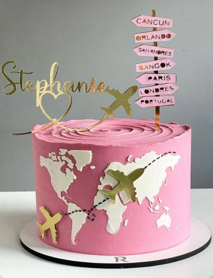 Travel-Inspired Cake