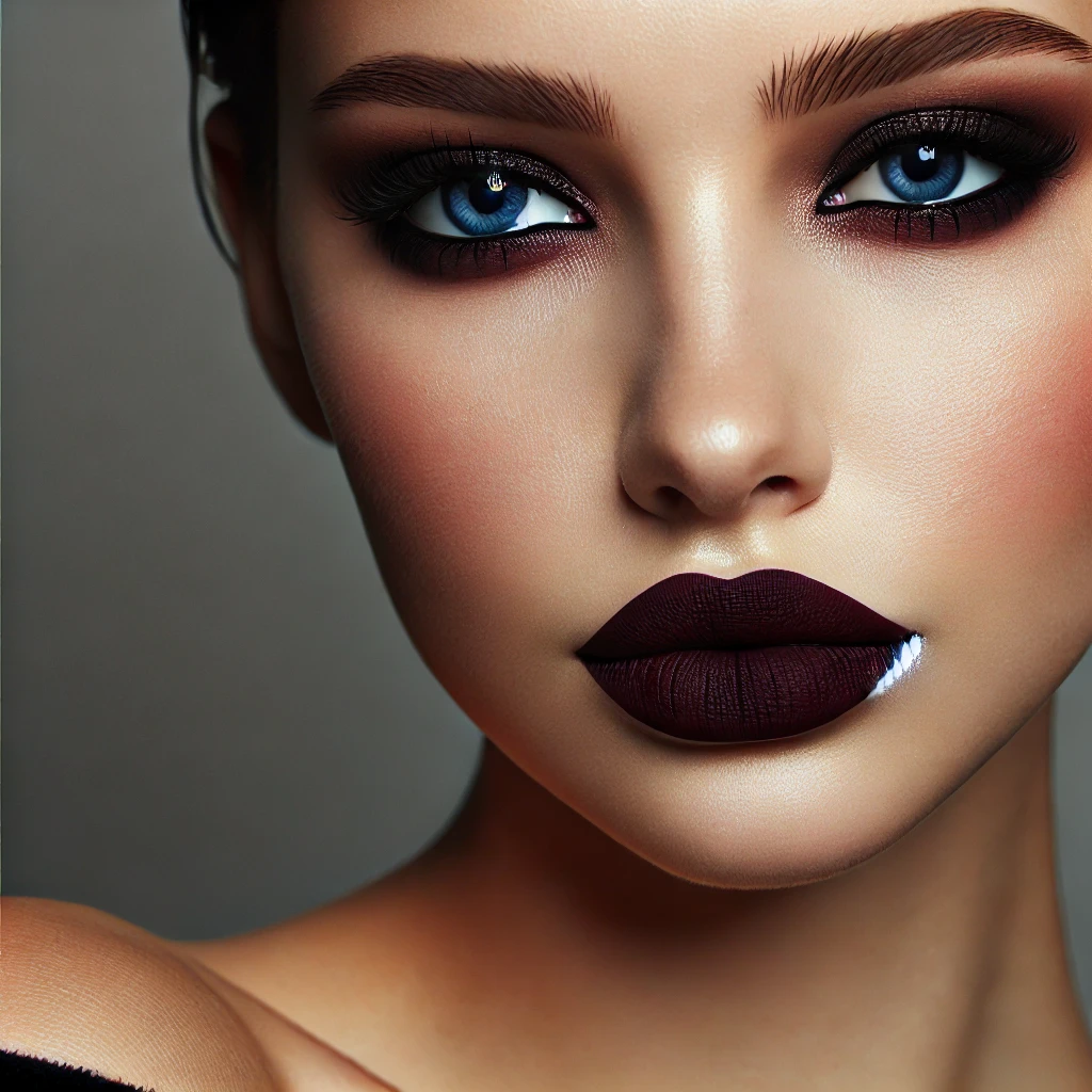 Vampy Lip with Bare Eyes