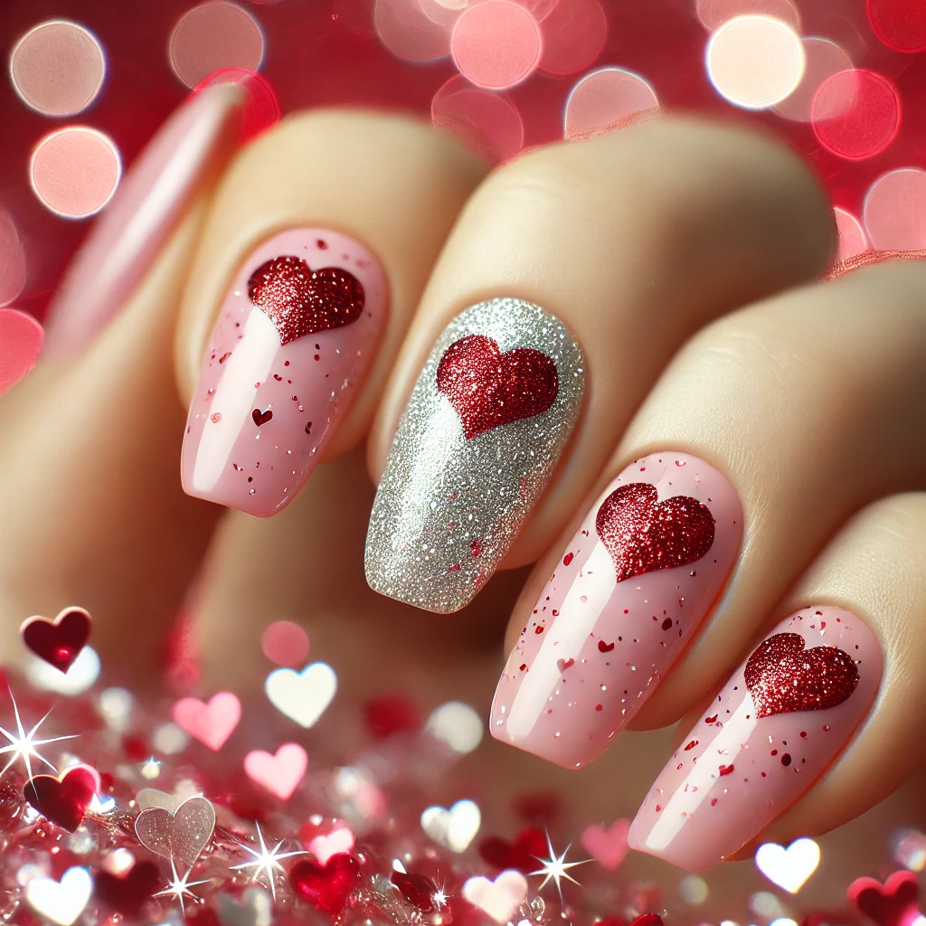 Glittery Love Hearts