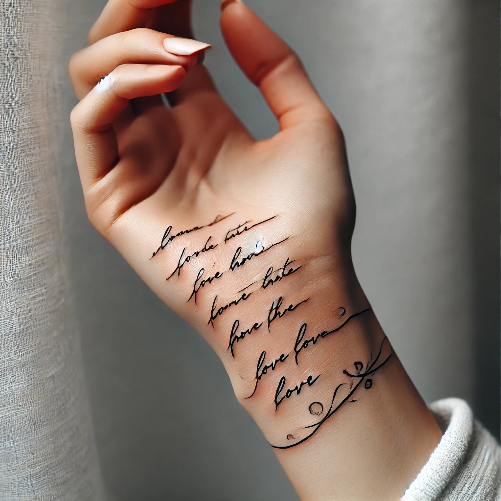 Handwritten Lyrics or Quotes