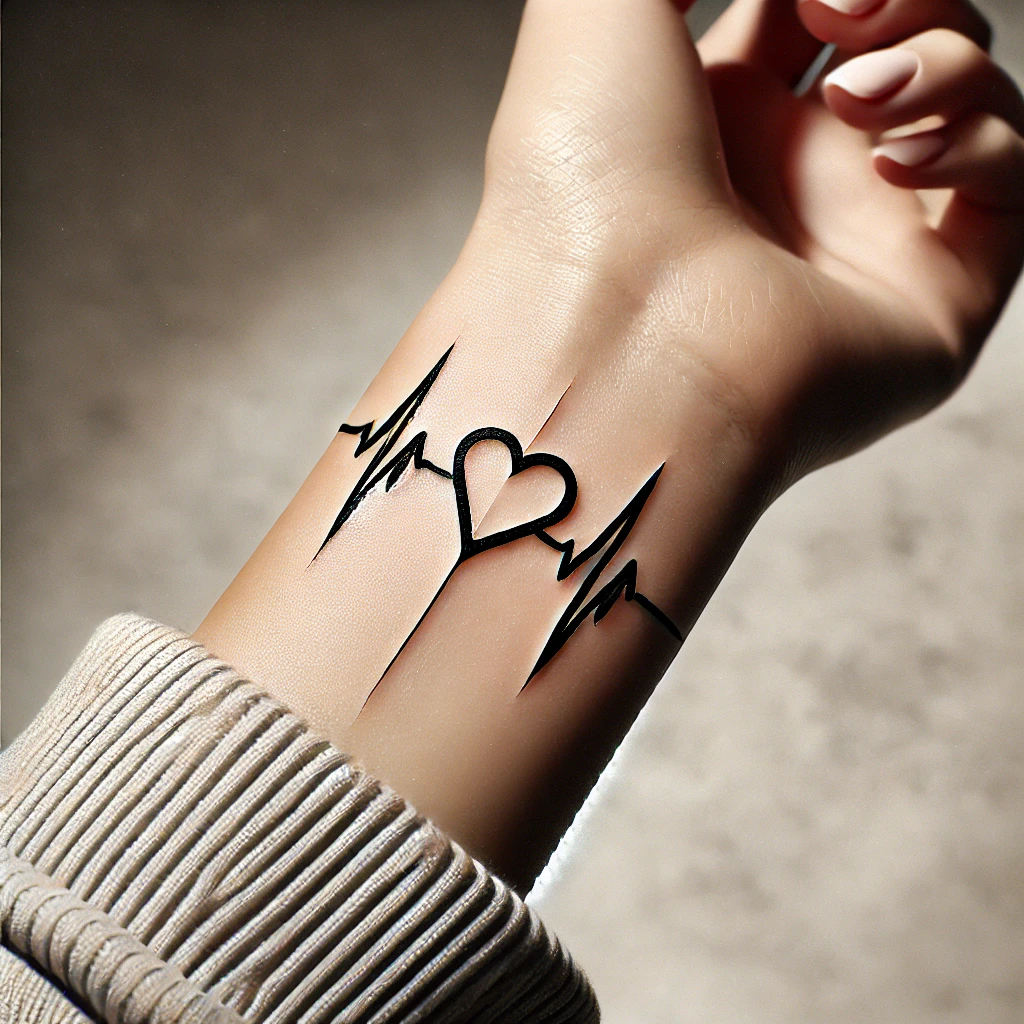 Heartbeat Line Tattoo