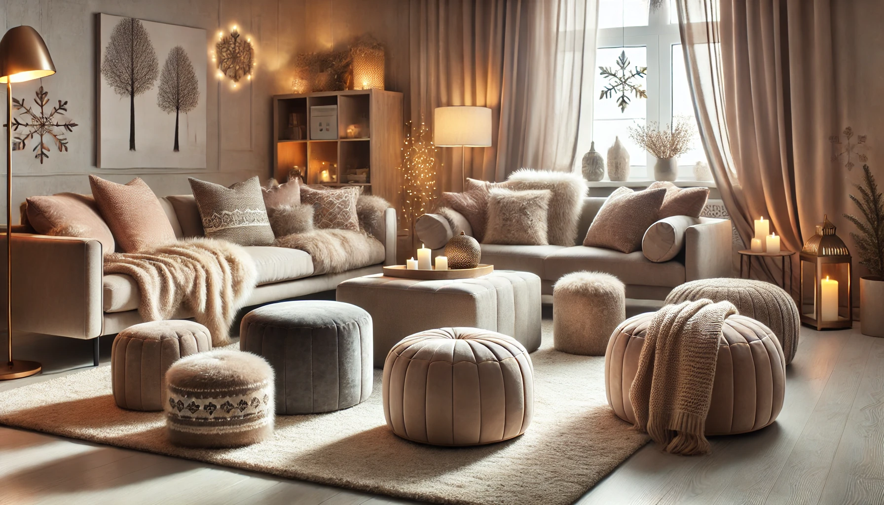 Include Plush Ottomans and Poufs