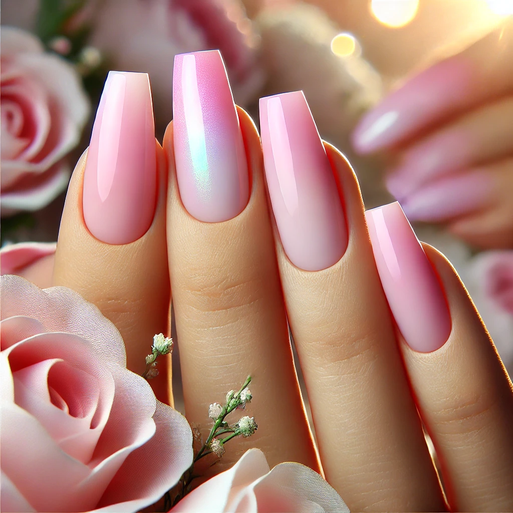 Pastel Pink Ombre Nails